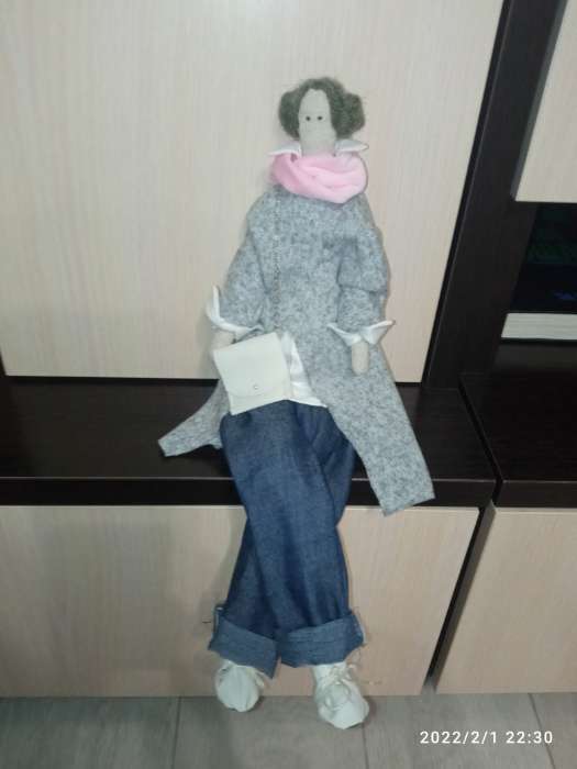Фотография покупателя товара Интерьерная кукла «Бритни», набор для шитья, 18.9 × 22.5 × 2.5 см - Фото 1