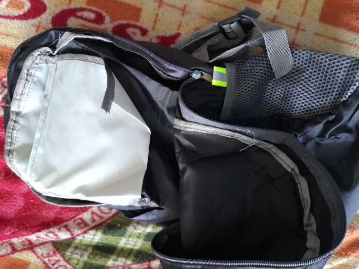 Фотография покупателя товара Рюкзак складной, отдел на молнии, наружный карман, 2 боковых кармана, цвет зелёный - Фото 7