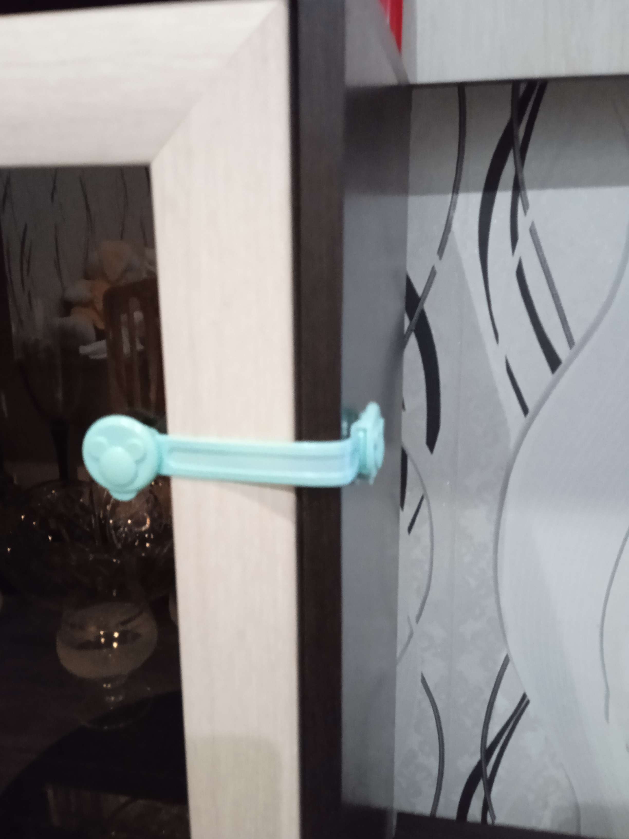 Фотография покупателя товара Блокиратор двери гибкий, набор 2 шт., цвет бирюзовый