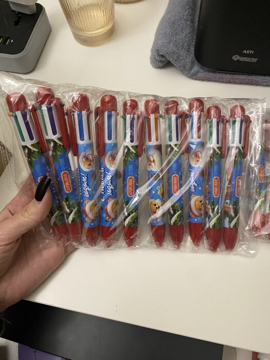 Фотография покупателя товара Ручка шариковая «Новый год», набор 10 шт. - Фото 1