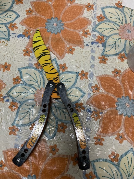 Фотография покупателя товара Сувенир деревянный «Нож бабочка» жёлтые линии - Фото 6