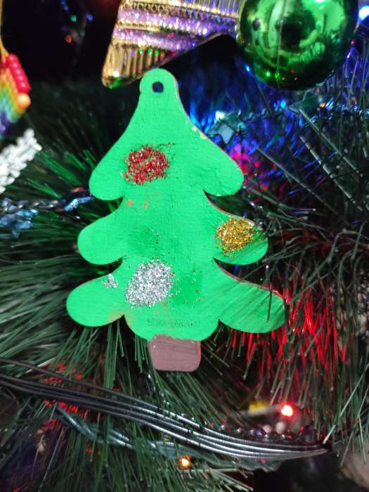 Фотография покупателя товара Заготовки для творчества. Набор ёлочных подвесок для росписи «Новый год!», 9 шт. - Фото 3