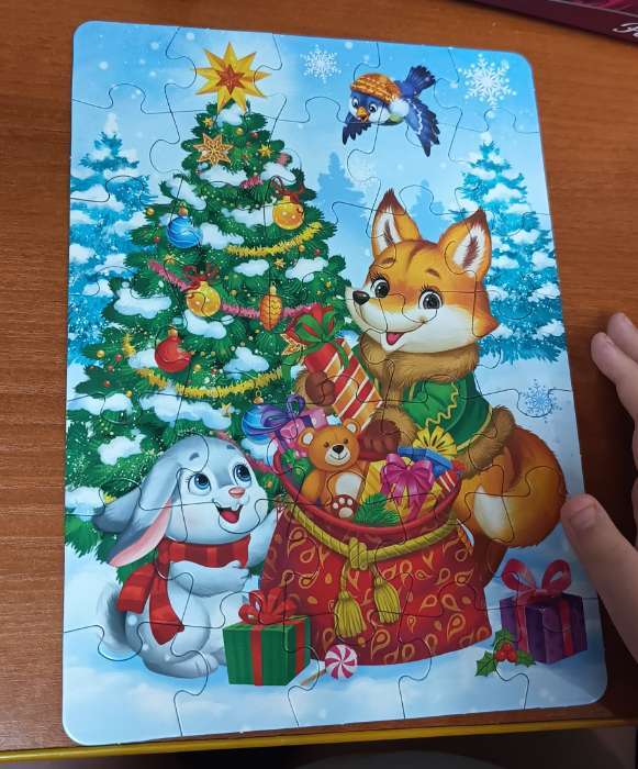 Фотография покупателя товара Пазл «Подарки для зверят», 35 деталей - Фото 1