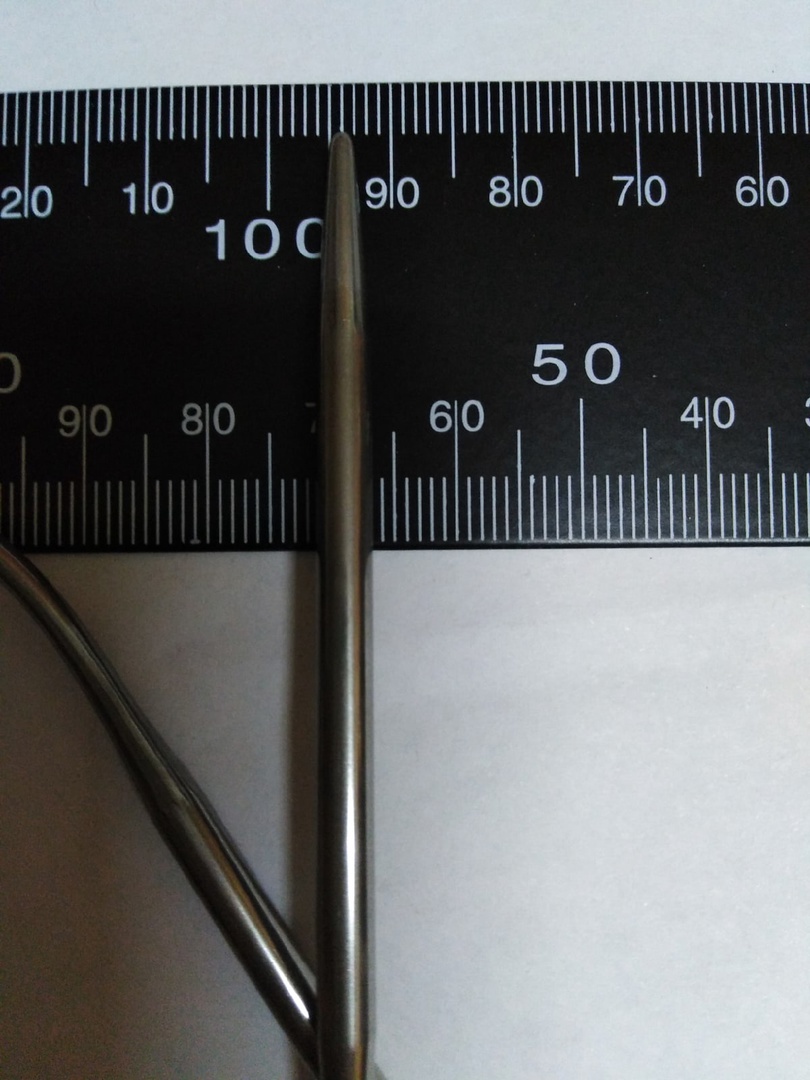 Фотография покупателя товара Спицы круговые, для вязания, с металлическим тросом, d = 2 мм, 10/40 см - Фото 7