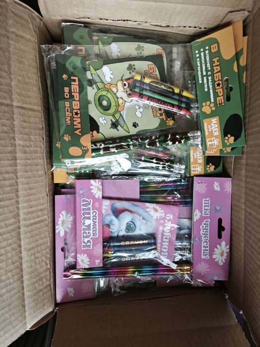 Фотография покупателя товара Подарочный набор блокнот А6, карандаши (2 шт.) и восковые мелки (4 шт.) «Первому во всем» - Фото 3