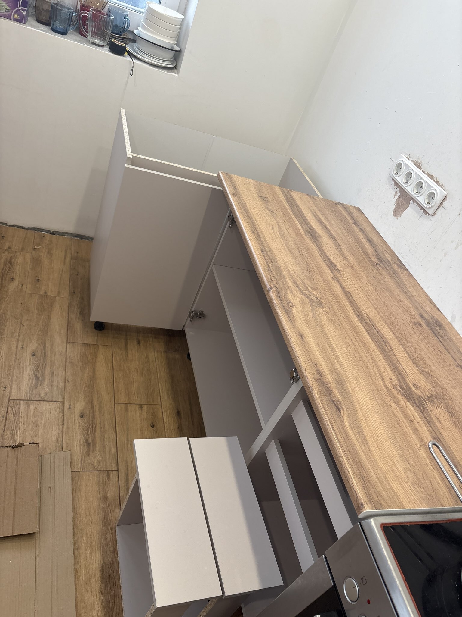 Фотография покупателя товара Кухонный гарнитур прямой «Стиль», с столешницей, 2000 мм, цвет кашемир/дуб вотан - Фото 7