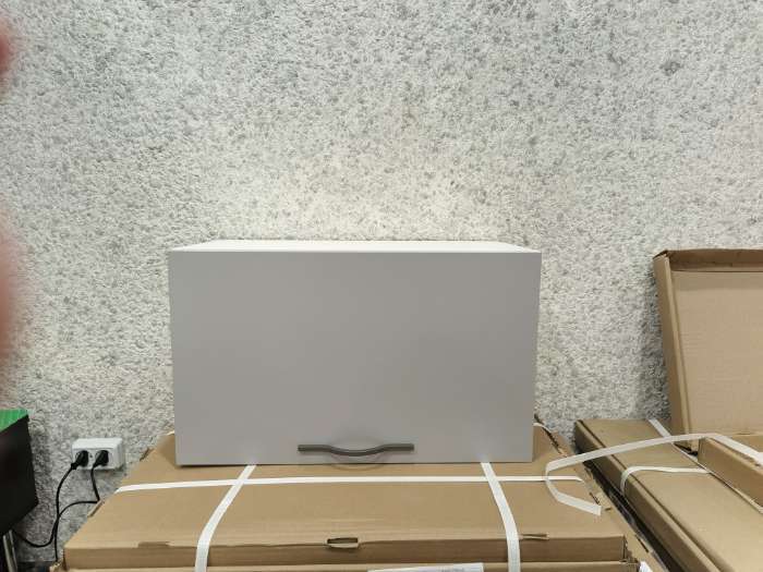 Фотография покупателя товара Кухонный гарнитур прямой «Парма медиум», 1400 мм, цвет белый/шиншилла серая/джарра - Фото 1