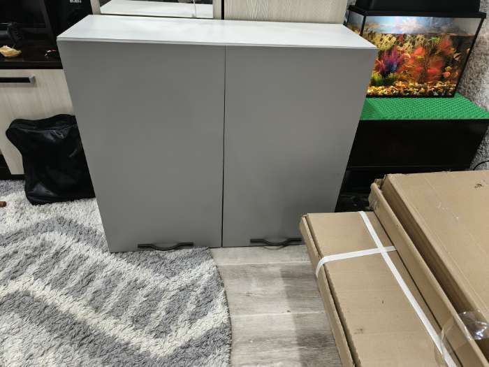 Фотография покупателя товара Кухонный гарнитур прямой «Парма медиум», 1400 мм, цвет белый/шиншилла серая/джарра - Фото 2