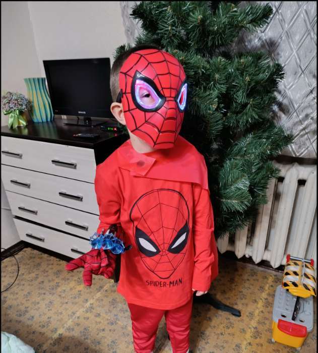 Фотография покупателя товара Лонгслив для мальчика KAFTAN «Паучок», размер 34 (122-128 см), ярко-красный - Фото 1