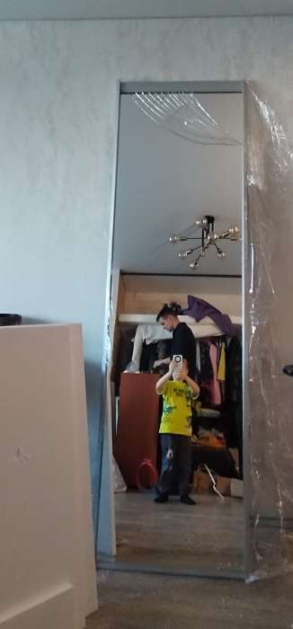 Фотография покупателя товара Шкаф купе двухдверный «Экспресс», с зеркалом, 1200×440×2200 мм, цвет белый снег - Фото 20