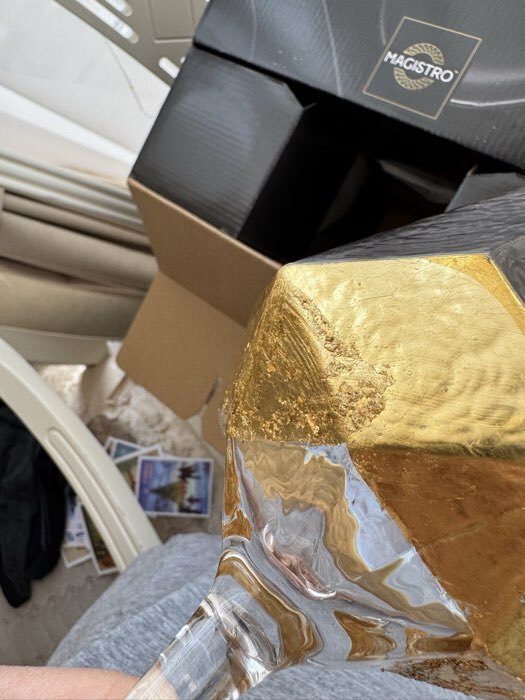 Фотография покупателя товара Бокалы для Magistro «Дарио», 500 мл, 10×25 см, набор 6 шт., стекло, золотистые - Фото 9