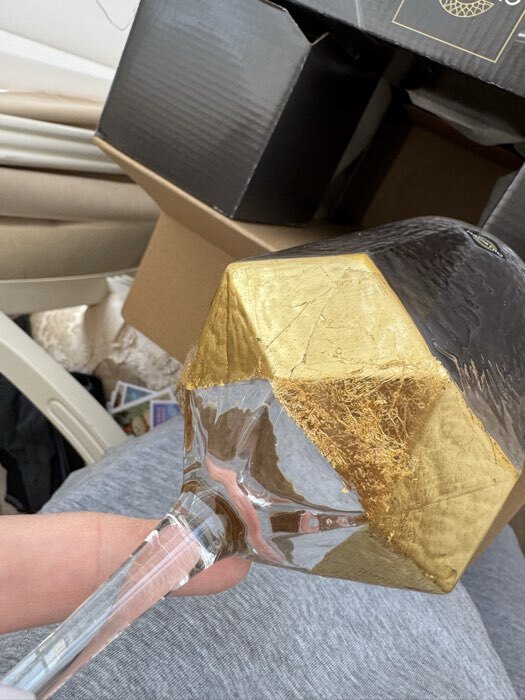 Фотография покупателя товара Бокалы для Magistro «Дарио», 500 мл, 10×25 см, набор 6 шт., стекло, золотистые - Фото 11