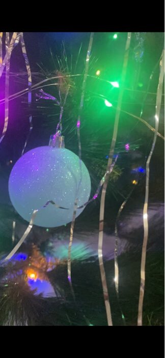 Фотография покупателя товара Ёлочные игрушки «Блеск», шары новогодние, набор 6 шт., d=6 см, голубой - Фото 1