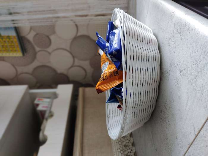 Фотография покупателя товара Корзинка для фруктов и хлеба Доляна «Молоко», 25×18×6.5 см, пластик, плетёная, белая - Фото 1