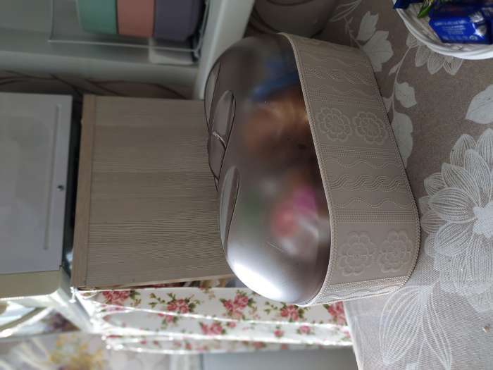 Фотография покупателя товара Хлебница с крышкой Альтернатива «Меланж», 33×16×19 см, пластик, бежевая - Фото 1