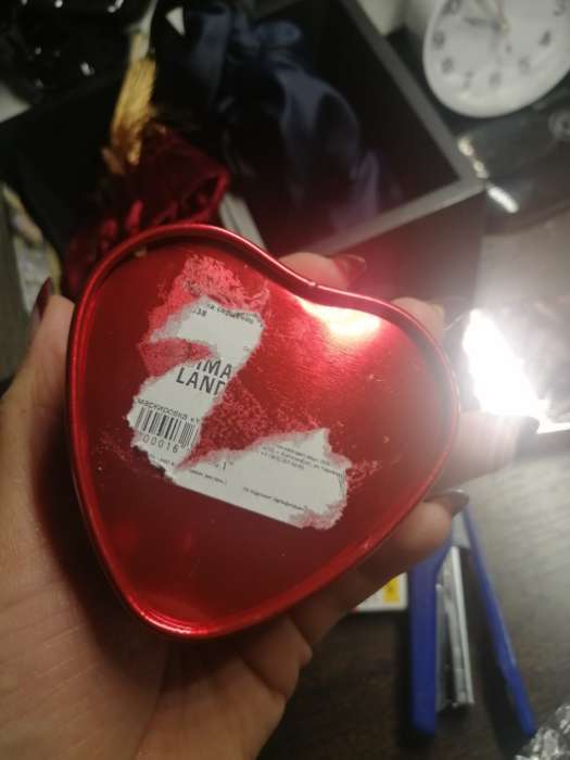 Фотография покупателя товара Шкатулка металл сердечко "Красное" 7,3х7х3,4 см