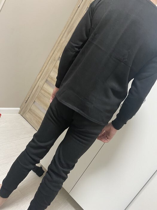 Фотография покупателя товара Термобелье мужское, размер M, 46-48, на рост 165-170 см чёрное - Фото 8