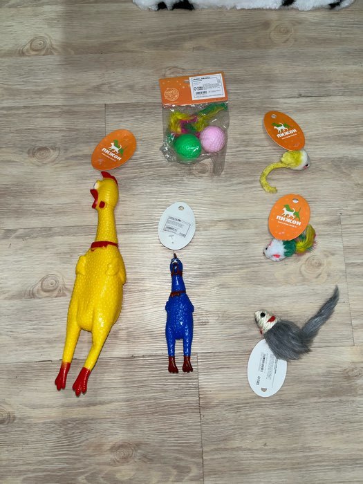 Фотография покупателя товара Игрушка пищащая "Задумчивая курица" малая, 16,5 см, жёлтая - Фото 8