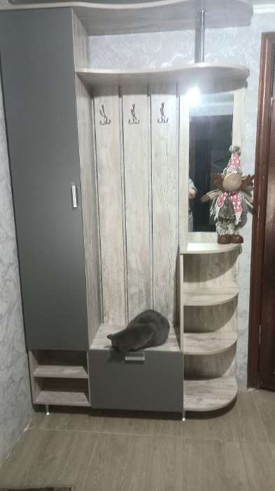 Фотография покупателя товара Прихожая «Лика 1», 1500×370×2150 мм, цвет дуб юкон/графит - Фото 1