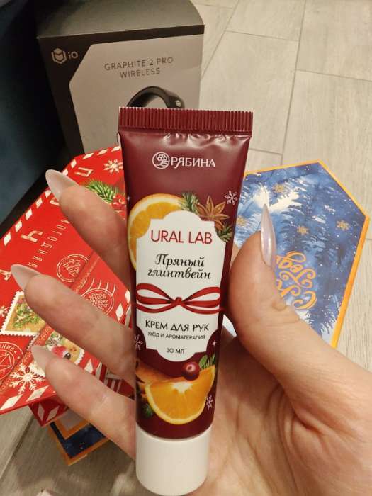 Фотография покупателя товара Крем для рук новогодний с ароматом мандарина, 30 мл, URAL LAB - Фото 1