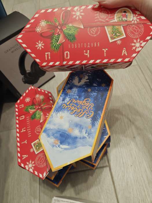 Фотография покупателя товара Коробка подарочная - конфета складная «С новым годом», 9×14.5×5 см - Фото 1