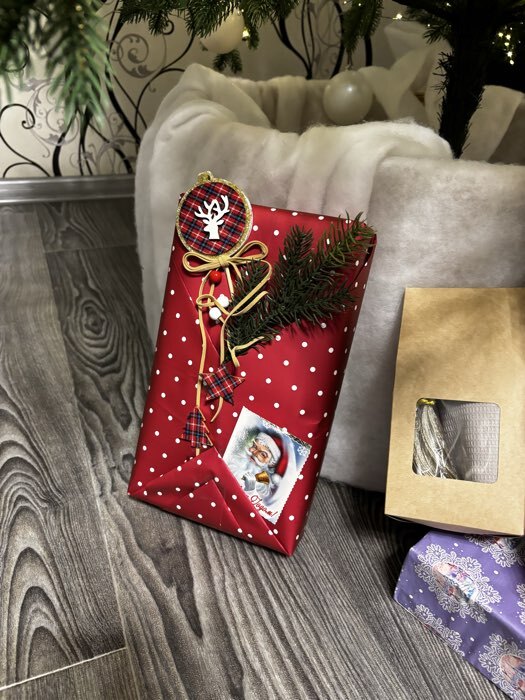 Фотография покупателя товара Ветка декоративная новогодняя, набор 10 шт., размер 1 шт. — 23×7×2 см - Фото 3