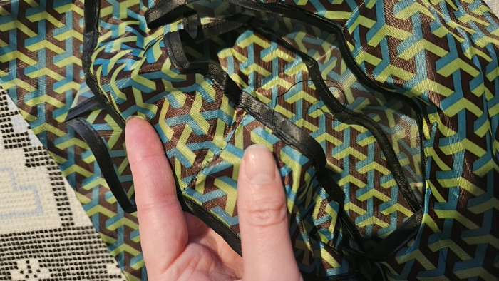 Фотография покупателя товара Сумка хозяйственная без застёжки, складная, 36×0.5×58 см, зелёная - Фото 1