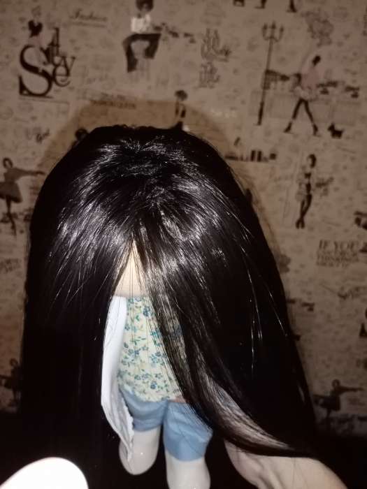 Фотография покупателя товара Волосы - тресс для кукол «Прямые» длина волос: 25 см, ширина:100 см, цвет № 1В - Фото 3