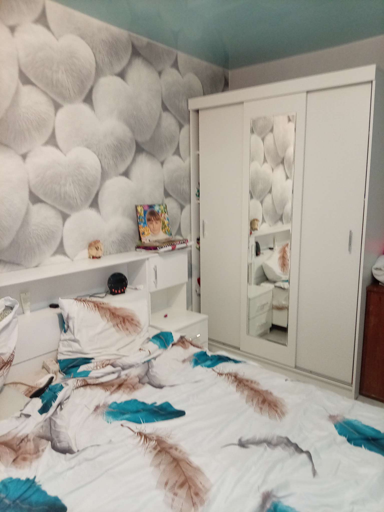 Фотография покупателя товара Спальный гарнитур «Клик Мебель. Бася», комплект 7 предметов, цвет белый - Фото 1