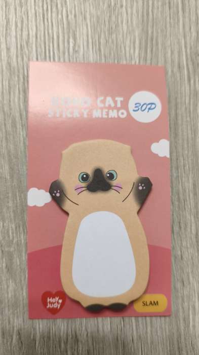 Фотография покупателя товара Блок для записей, 35×70 мм, 30 листов «Сиамский котик» - Фото 1