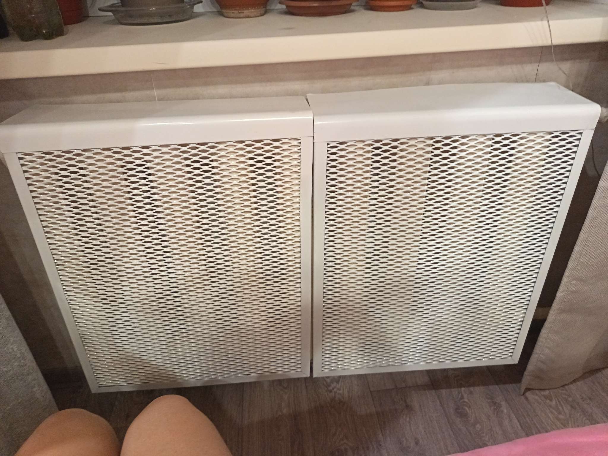 Фотография покупателя товара УЦЕНКА Экран на чугунный радиатор «Лидер», 490×610×150 мм, 5 секций, металлический, белый - Фото 5