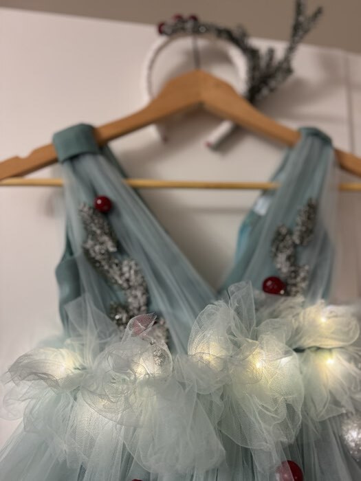 Фотография покупателя товара Платье нарядное для девочки KAFTAN, цвет мятный, рост 98-104 см - Фото 1