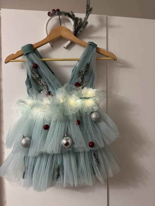 Фотография покупателя товара Платье нарядное для девочки KAFTAN, цвет мятный, рост 98-104 см - Фото 2