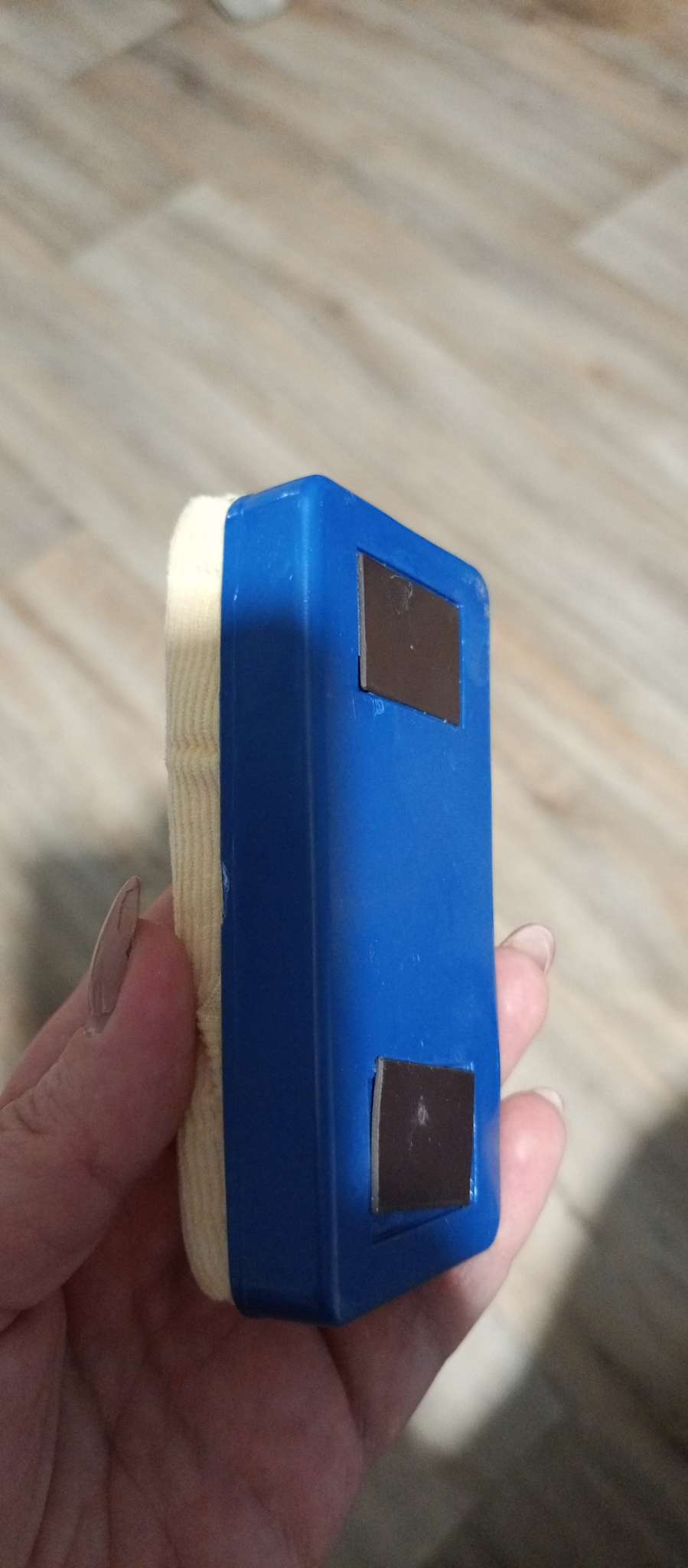 Фотография покупателя товара Губка магнитная для доски «Сказка» текстиль 2.5×5.5×11 см - Фото 5