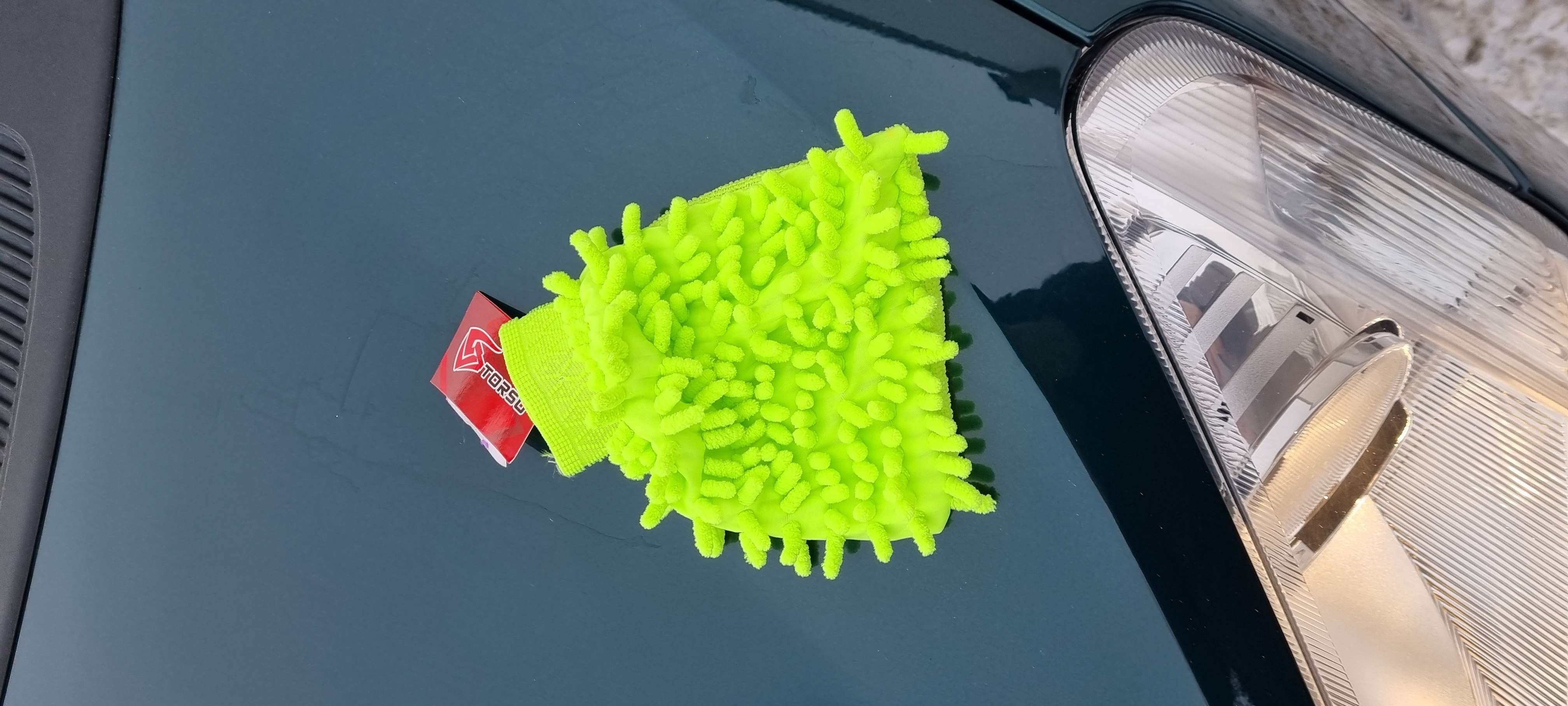 Фотография покупателя товара Варежка для уборки авто TORSO, односторонняя, 17×13.5 см, микс - Фото 4