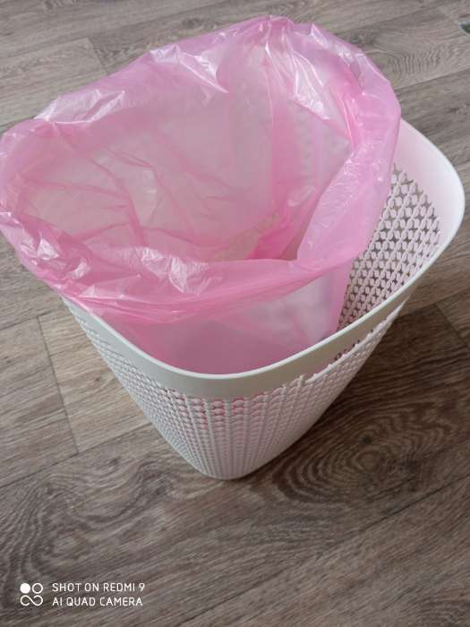 Фотография покупателя товара Мешки для мусора гигиенические «Узоры чистоты», 10 л, 36×47 см, 8 мкм, ПНД, 30 шт, цвет розовый - Фото 2