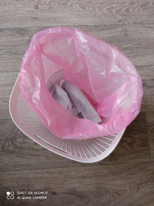 Фотография покупателя товара Мешки для мусора гигиенические «Узоры чистоты», 10 л, 36×47 см, 8 мкм, ПНД, 30 шт, цвет розовый