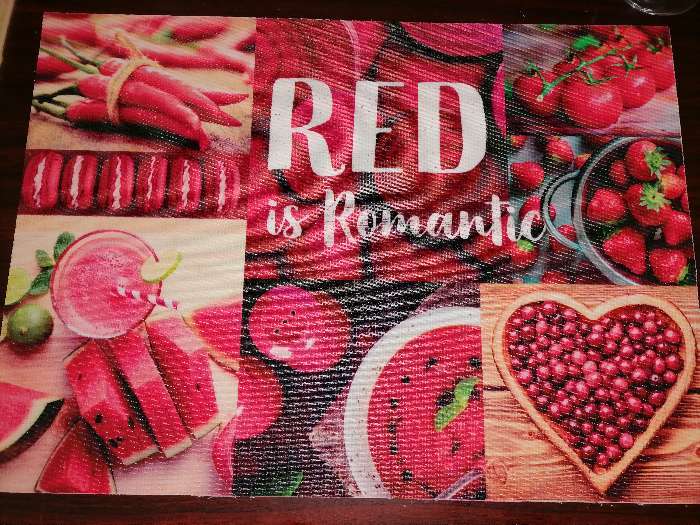 Фотография покупателя товара Салфетка на стол "RED is Romantic" 29*40 см - Фото 3