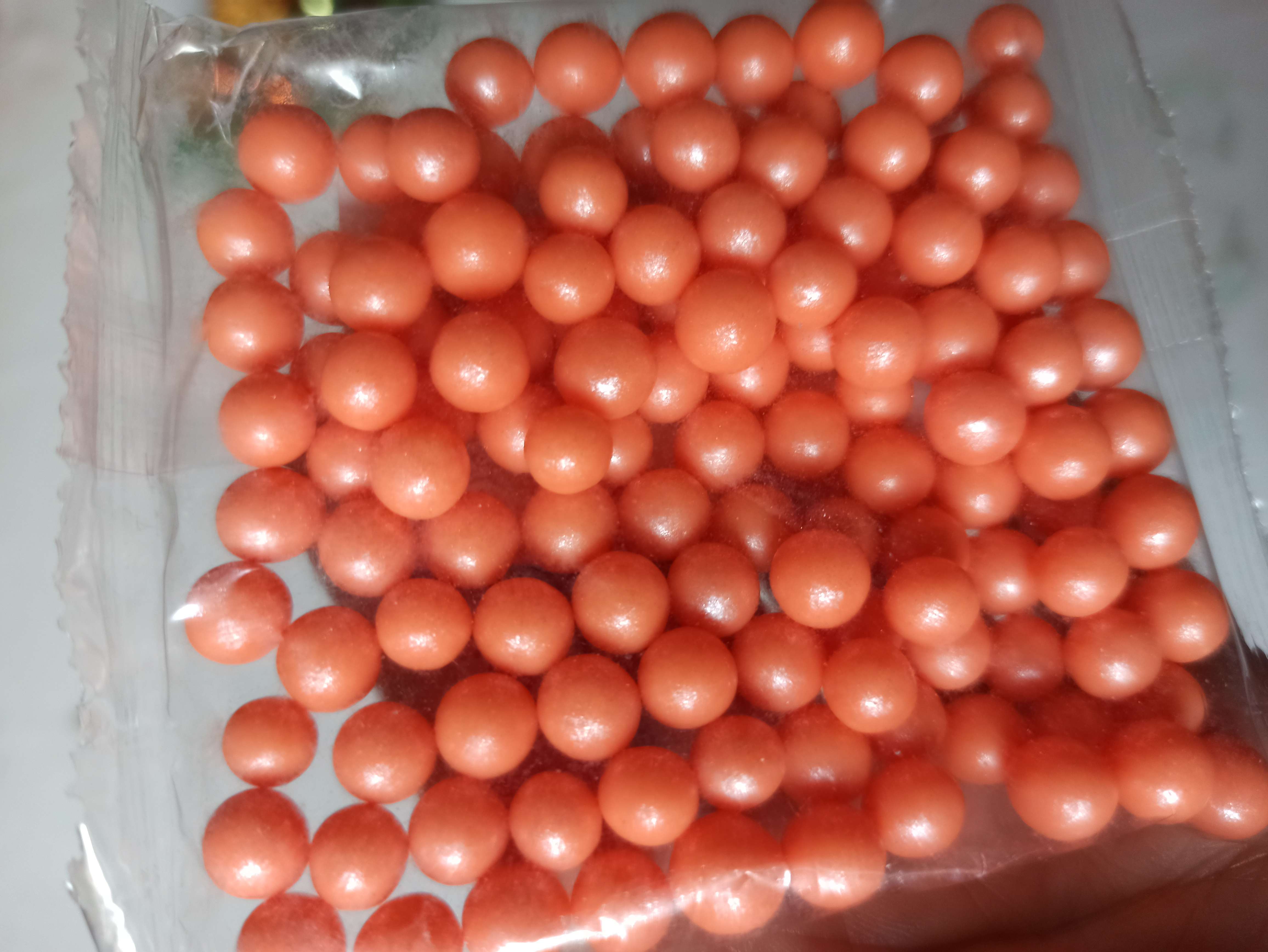 Фотография покупателя товара Посыпка кондитерская "Жемчуг" зерна риса в цветной глазури, персиковый 6-8 мм, 50 г
