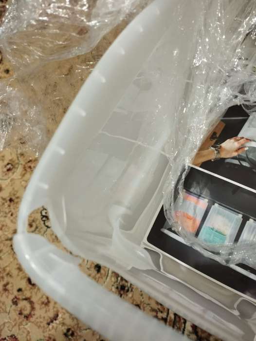 Фотография покупателя товара Контейнер для хранения Альт-Пласт, 10 л, пластик, 46×16×23.5 см, на колесиках, прозрачный - Фото 23