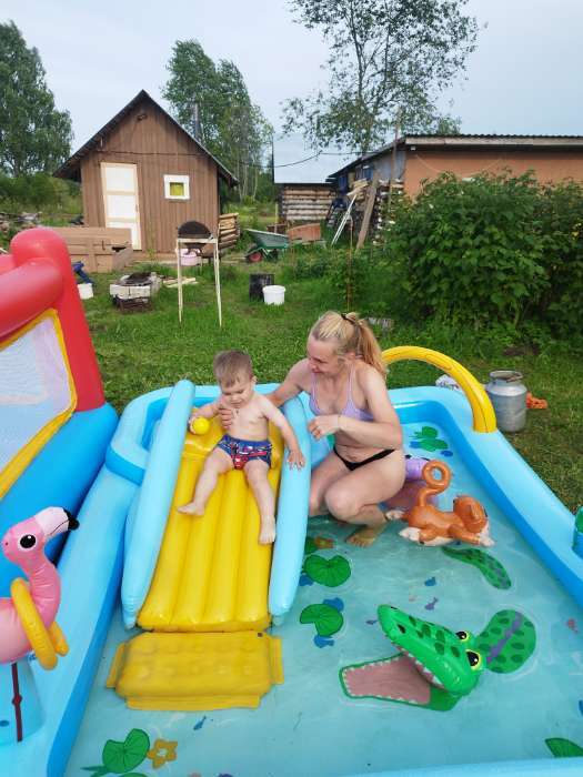 Фотография покупателя товара Игровой центр «Приключения в джунглях», 244×198×71 см, от 2 лет, 57161NP INTEX - Фото 1