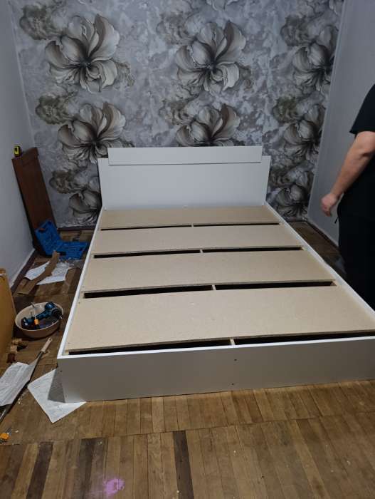 Фотография покупателя товара Кровать односпальная «ЭКО», 900×2000 мм, цвет дуб вотан/белый - Фото 2