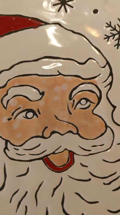 Фотография покупателя товара Тарелка новогодняя Доляна «Дед Мороз», d=22.5 см, керамика, белая - Фото 4