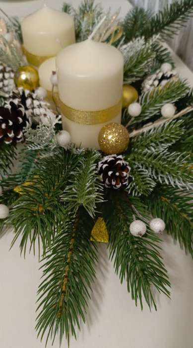 Фотография покупателя товара Ветка еловая зелёная, 22×4 см, набор 20 шт. - Фото 4