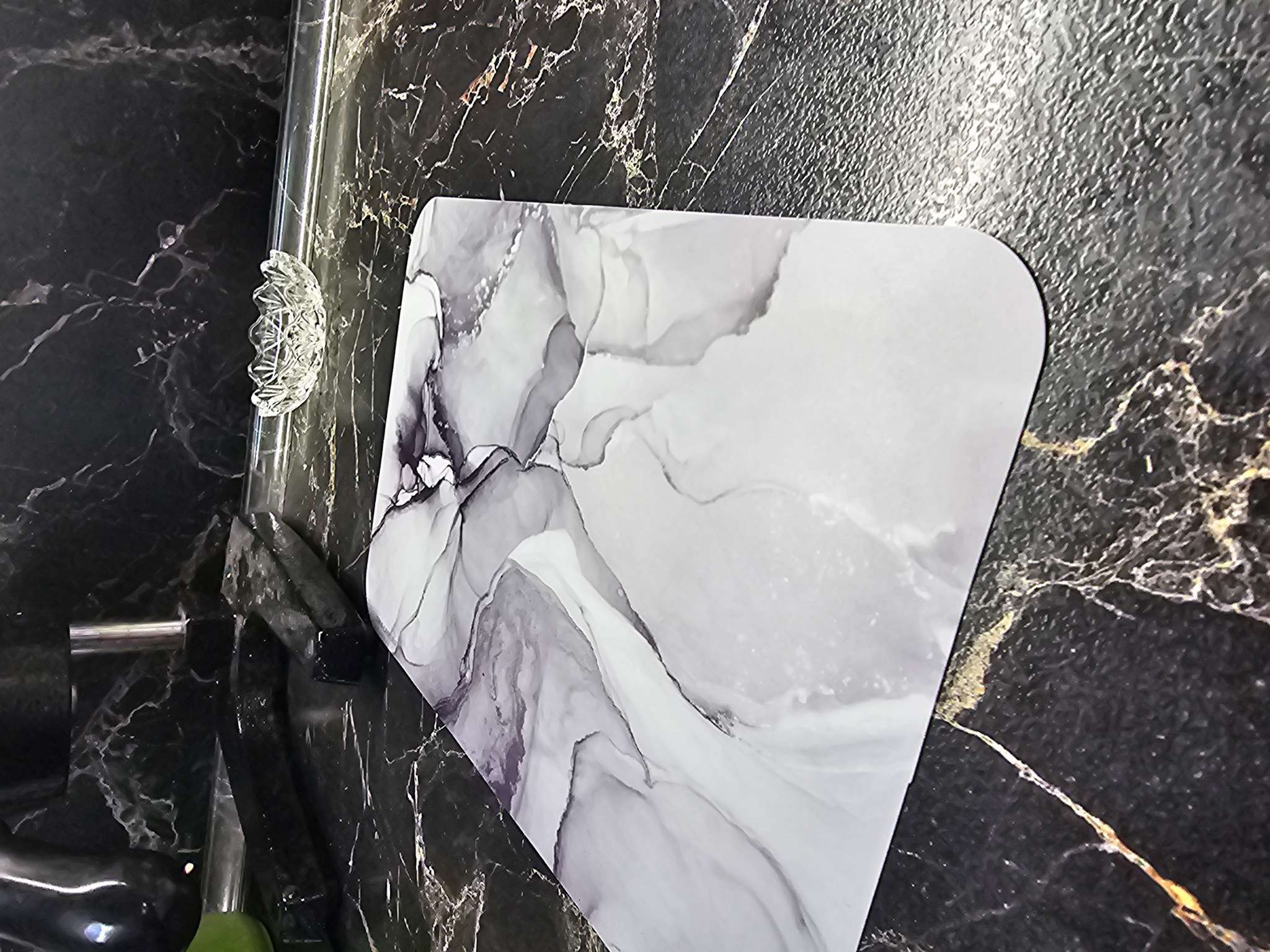 Фотография покупателя товара Доска разделочная «Мрамор», 30×20 см - Фото 9