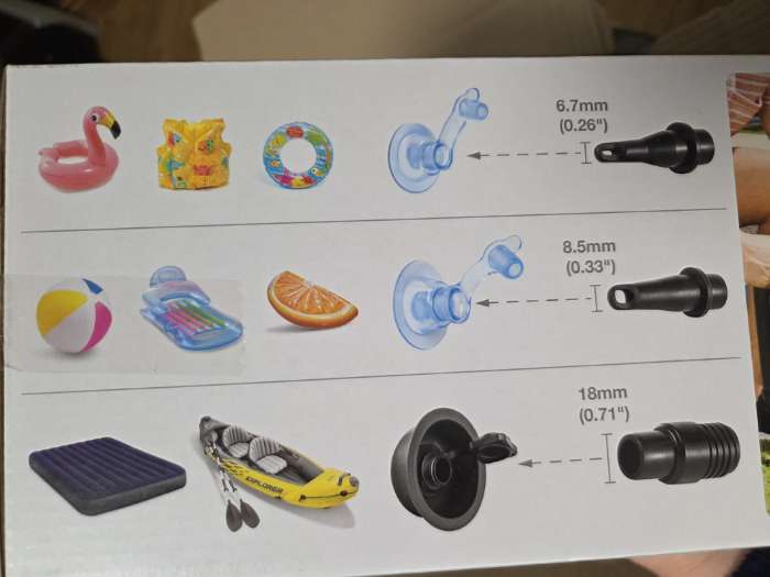 Фотография покупателя товара Насос ручной, 36 см, 68614 INTEX - Фото 2