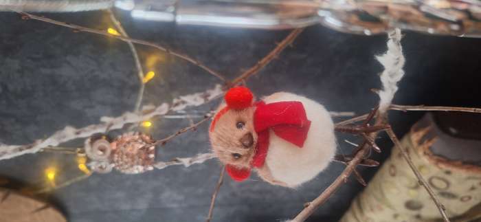 Фотография покупателя товара Фигурка «Птичка в наушниках и шарфике», 9.5×5.5×10.5 см - Фото 2