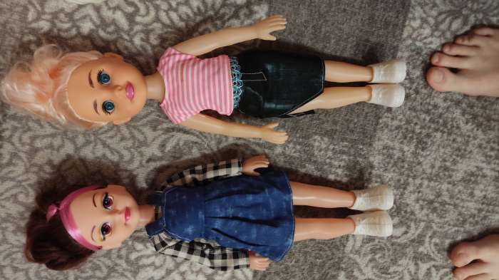 Фотография покупателя товара Кукла ростовая «Женя» в сарафане МИКС - Фото 3