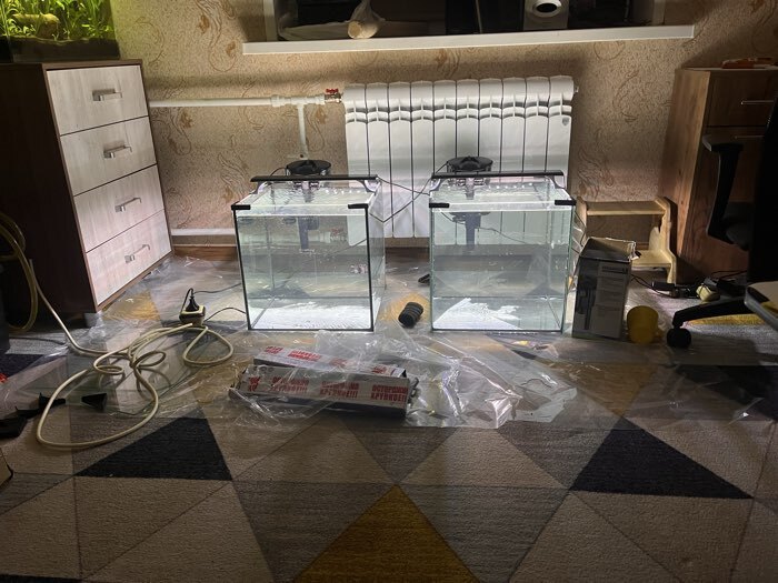 Фотография покупателя товара Аквариум «Куб», 64 литра, 40×40×40 см - Фото 2