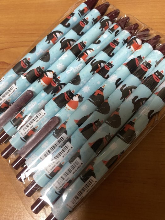 Фотография покупателя товара Ручка шариковая, синяя паста, 0.7 мм, автоматическая, матовая «Кот Мороз» - Фото 1